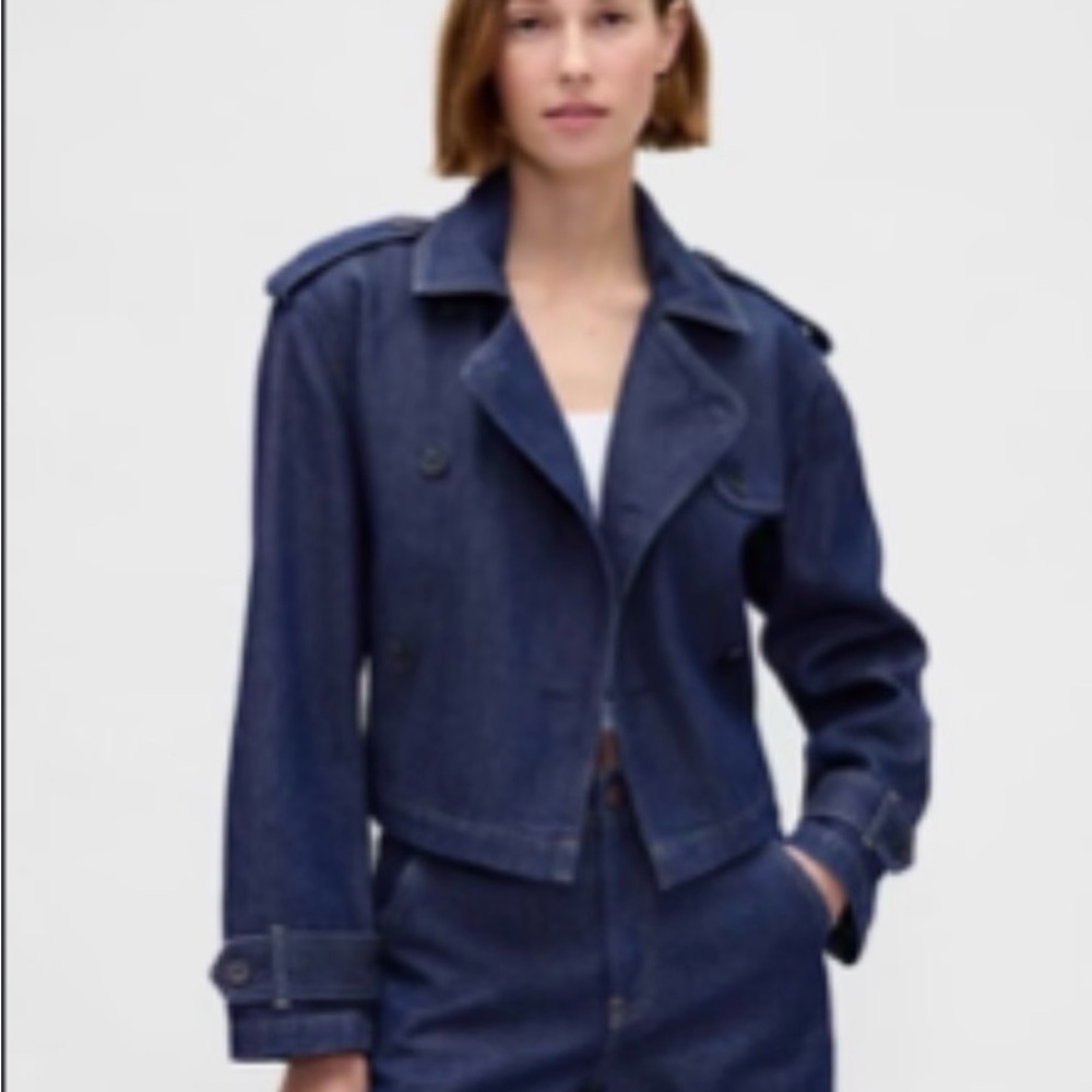GAP Asymmetrical Short Trench Jacket